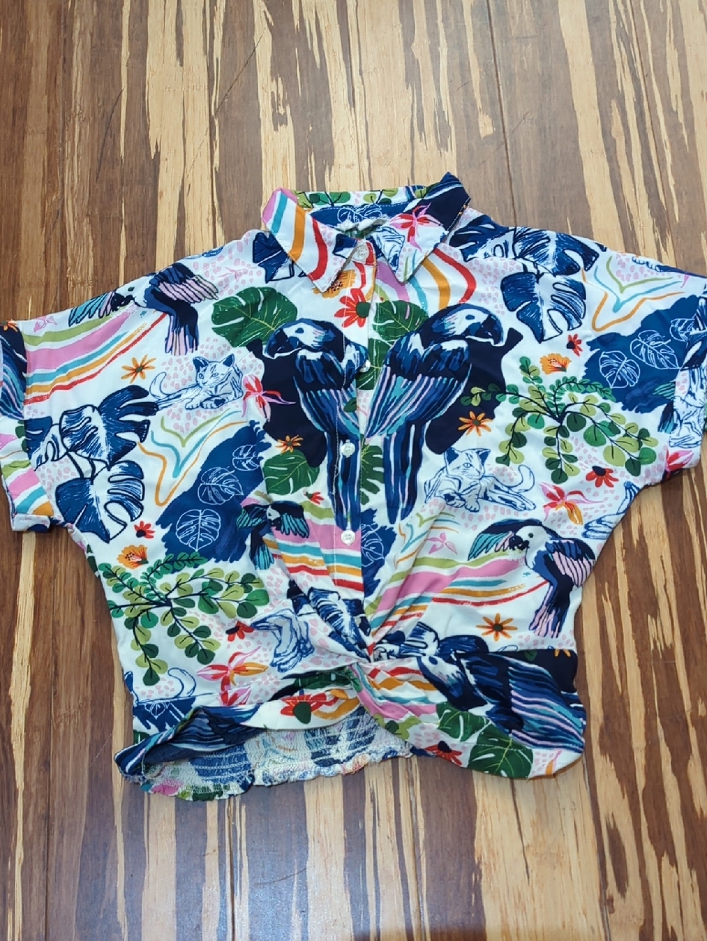 Sunburst Kiss Colorful Playful Crop Top